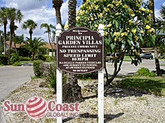 Principia Garden Villas Community Sign